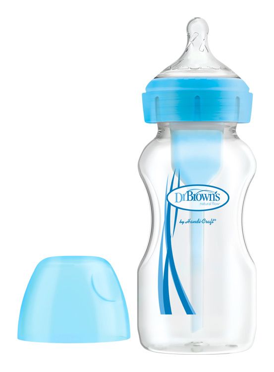 Dr.Brown´s Fľaša antikolik Options + široké hrdlo 270ml plast modrá